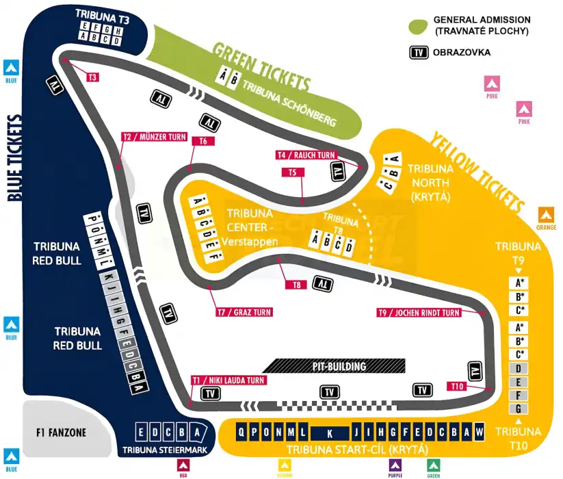 F1 - Velká cena Rakouska 2027 - 3 noci (trasa Morava)