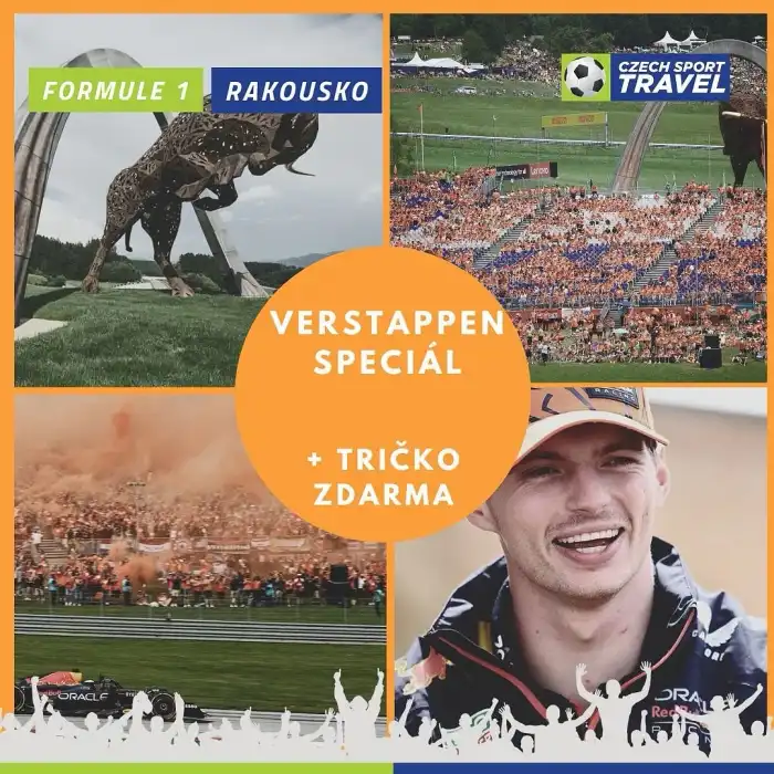 F1 - Velká cena Rakouska 2027 - hlavní závod - Verstappen BUS - trasa Čechy | termín F1 Rakouska 2027 není potvrzen - objednávky zůstávají platné při potvrzení na jakýkoli termín